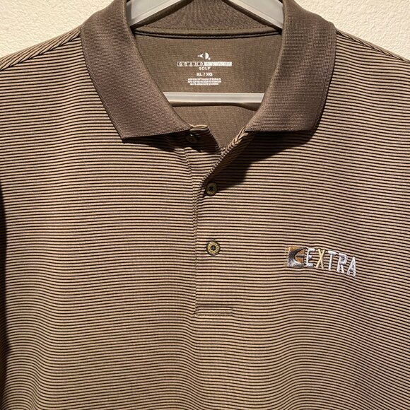 Grand Slam Golf Men's‎ XL Ribbed Brown Polo Shirt - Embroidered Logo - Picture 3 of 5
